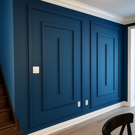 Modern Design Wall Molding Kit - Ready to Assemble | 2 Nested Frames | Pre-Cut & Primed