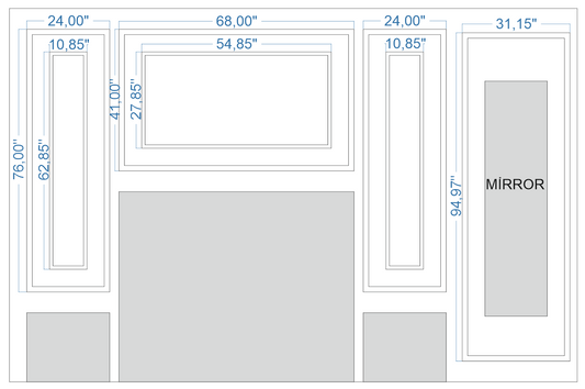 Custom-Made Wall Molding Design Service for Sonny Q. by Birdeco