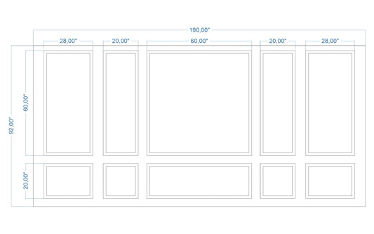 Custom-Made Wall Molding Design Service Peel and Stick for Debbie T. by Birdeco