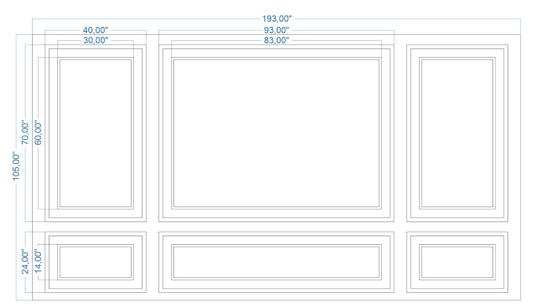Custom-made wall molding design by Birdeco for Jeremy L. showcasing elegant wall trim and decorative molding details