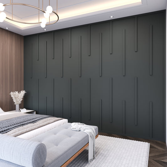 Flat Wall Molding Kit - Ready to Assemble Wall Paneling for Living Areas | Pre-Cut & Primed - Wall Molding Products by Birdeco