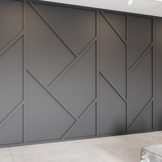 Kit modanatura asimmetrica per pareti - Installazione semplice per zone giorno (P15)