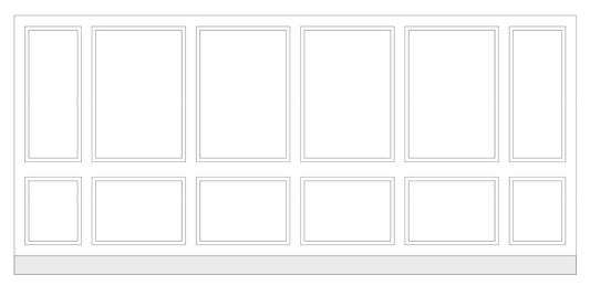 Custom-Made Peel and Stick Wall Molding Design Service for James F. by Birdeco