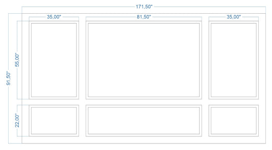 Custom-Made Wall Molding Design Service for Tiffany H. by Birdeco