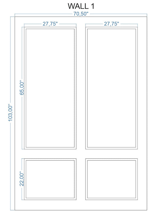 Custom-Made Peel and Stick Wall Molding Design Service for Alex by Birdeco - Wall Molding Products by Birdeco