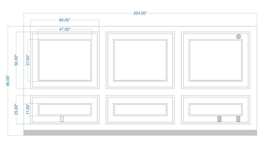 Custom-Made Wall Molding Design Service for Lizzie P. by Birdeco
