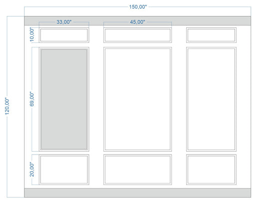Custom-Made Wall Molding Design Service for Beth. by Birdeco Peel And Stick