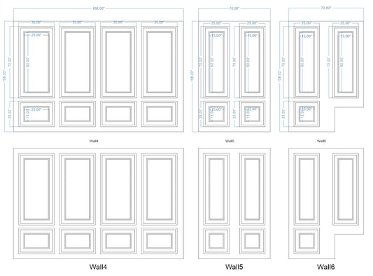Custom-Made Wall Molding Design Service for Steven D. by Birdeco