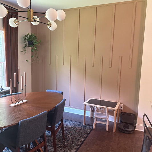 Geometric wall molding installation