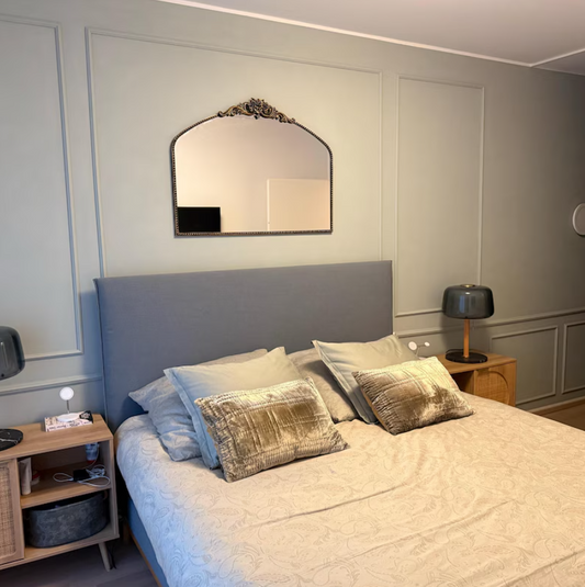 bedroom accent wall molding