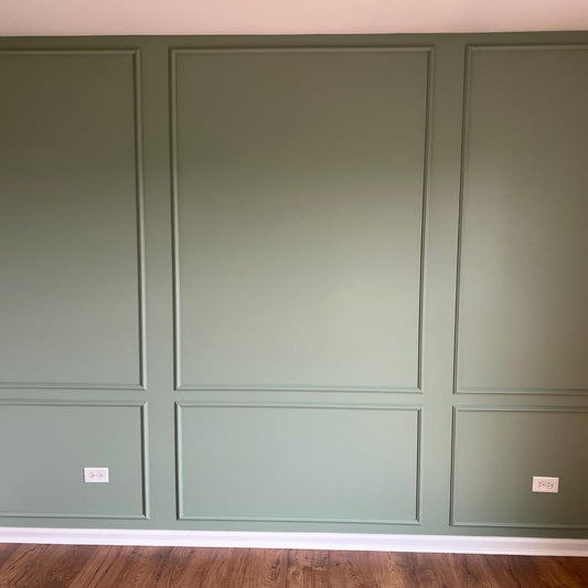 6 set of wall frame installed on a plan wall