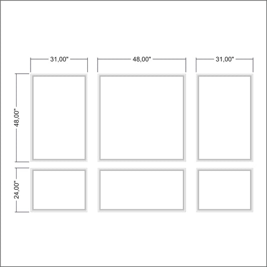 Pre-Cut Flat Wall Molding Kit for Living Areas | Factory Primed & Ready to Paint - Wall Molding Products by Birdeco