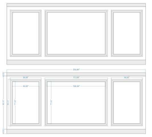 Custom-Made Wall Molding Design Service for Robert B. by Birdeco