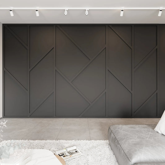 Asymmetric Wall Molding Kit - Easy Installation for Living Areas (P15)