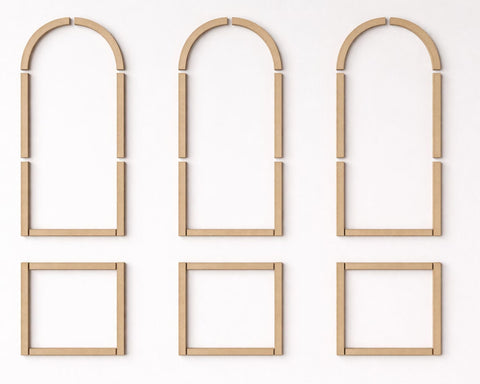 Birdeco Arched Wall Panel Kit: Pre-Cut MDF Wall Molding