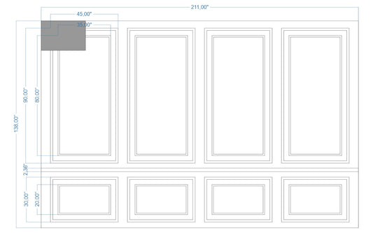 Custom-Made Wall Molding Design Service for MB. Peel and Stick by Birdeco