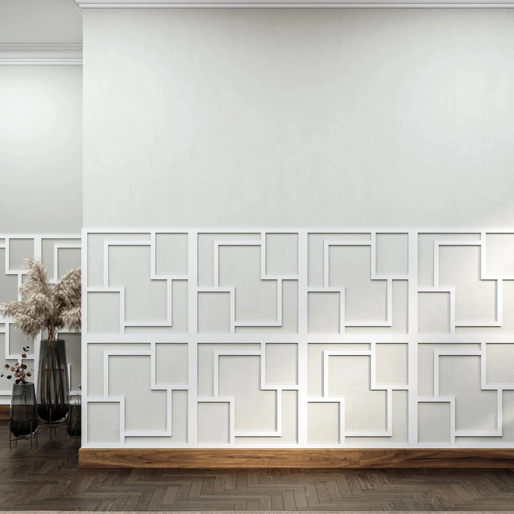 MDF Decorative Wall Panel to cover 23.6 x 23.6 inches spaces with 8mm Unprimed 6 PiecesMDF - Highest Quality Wall Moldings and Decor Products at Birdeco