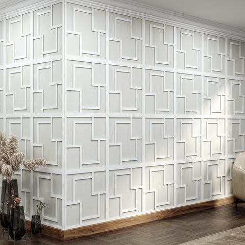 MDF Decorative Wall Panel to cover 23.6 x 23.6 inches spaces with 8mm Unprimed 6 Pieces MDF