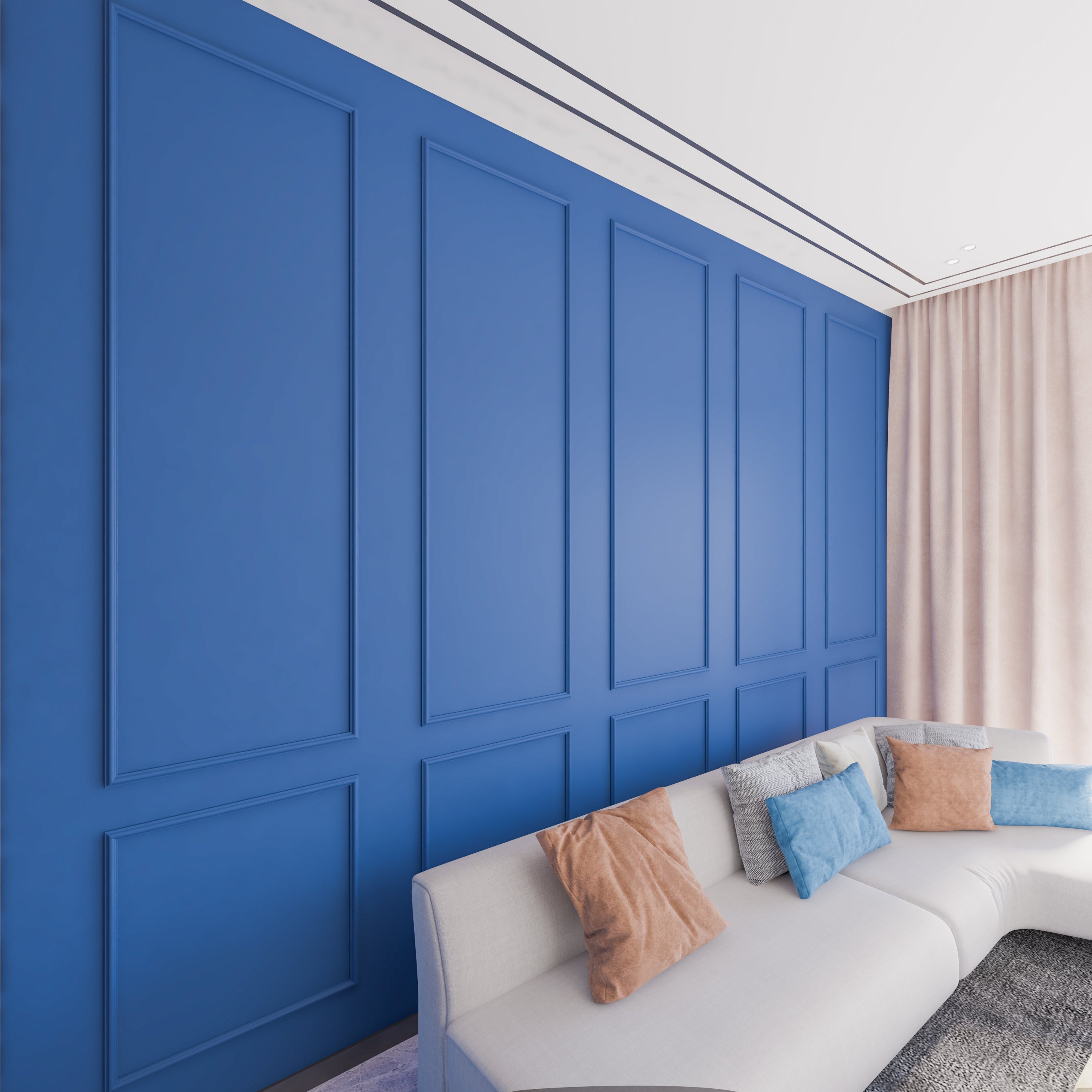 Ready-to-Assemble Picture Frame Wall Molding - 5 Upper and 5 Bottom ...