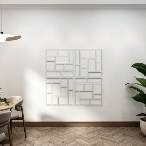 MDF Decorative Wall Panel to cover 23.6 x 23.6 inches spaces with 8mm Unprimed 6 Pieces MDF