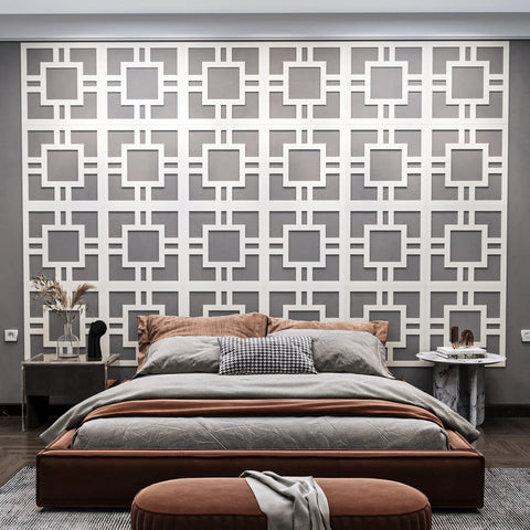 MDF Decorative Wall Panel to cover 23.6 x 23.6 inches spaces with 8mm Unprimed 6 Pieces MDF - Highest Quality Wall Moldings and Decor Products at Birdeco