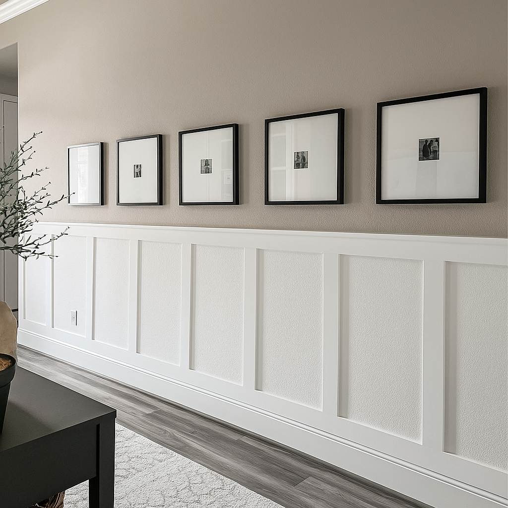 Ready to Assemble Wall Paneling Package - Factory Primed Half of Wall | Easy Installation