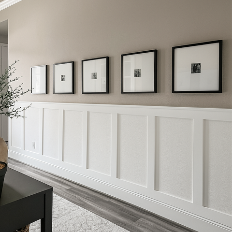 Ready to Assemble Wall Paneling Package - Factory Primed Half of Wall | Easy Installation