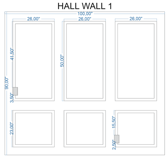 Peel and Stick Custom-Made Wall Molding Design Peel & Stick Service for Kelly by Birdeco