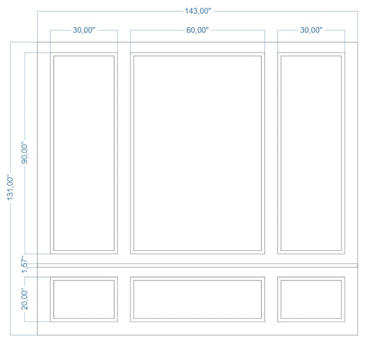Custom-Made Wall Molding Design Service for Jewell D. by Bideco