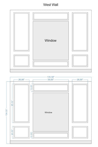 Custom-Made Wall Molding Design Service Peel and Stick for Brian M. by Birdeco