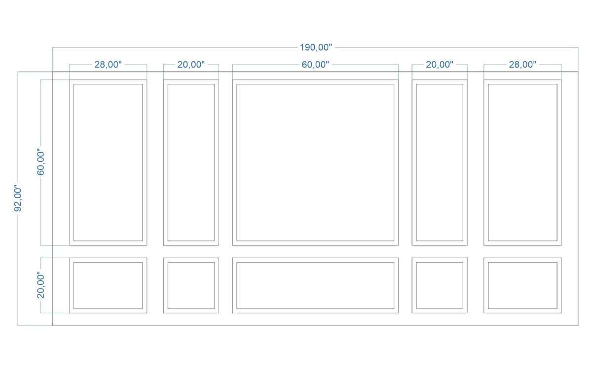Custom-Made Wall Molding Design Service Peel and Stick for Debbie T. by Birdeco