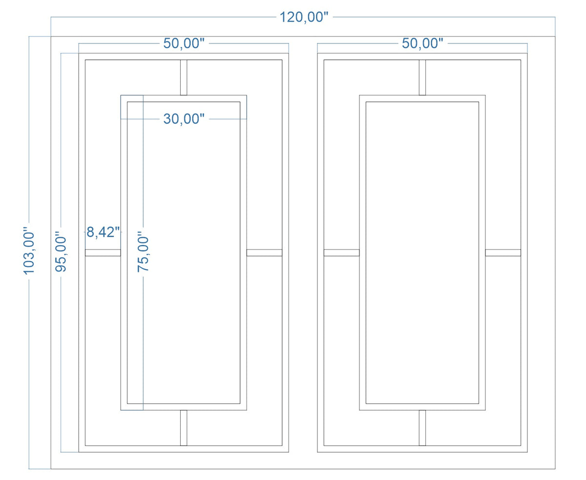 Custom-Made Wall Molding Design Service for Elizabeth A. by Birdeco