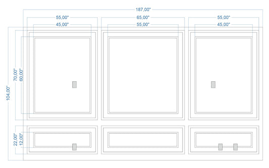 Custom-Made Wall Molding Design Service for Harmony D. by Bideco