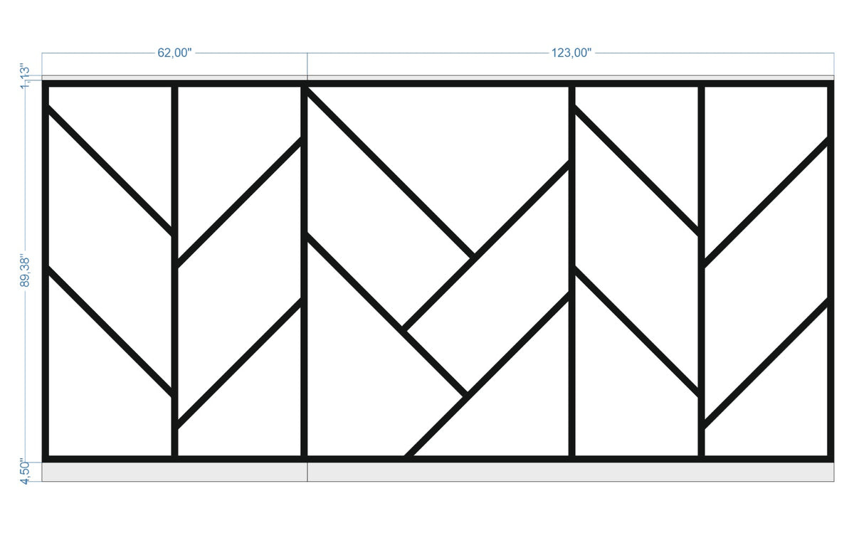 Custom-Made Wall Molding Design Service for Shanon J. by Birdeco