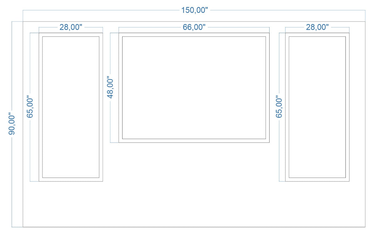 Custom-made wall molding design for Jamie M. by Birdeco, featuring intricate peel and stick wall molding details.