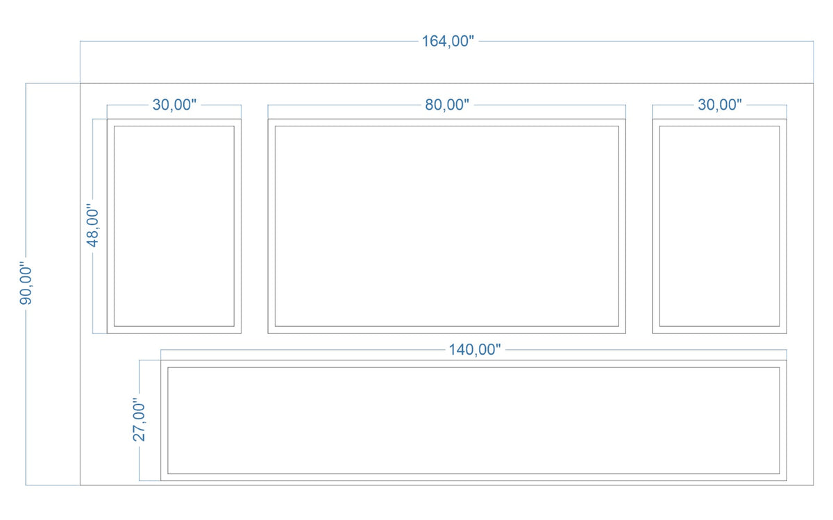 Custom-Made Wall Molding Design Service for Jennifer A. by Birdeco