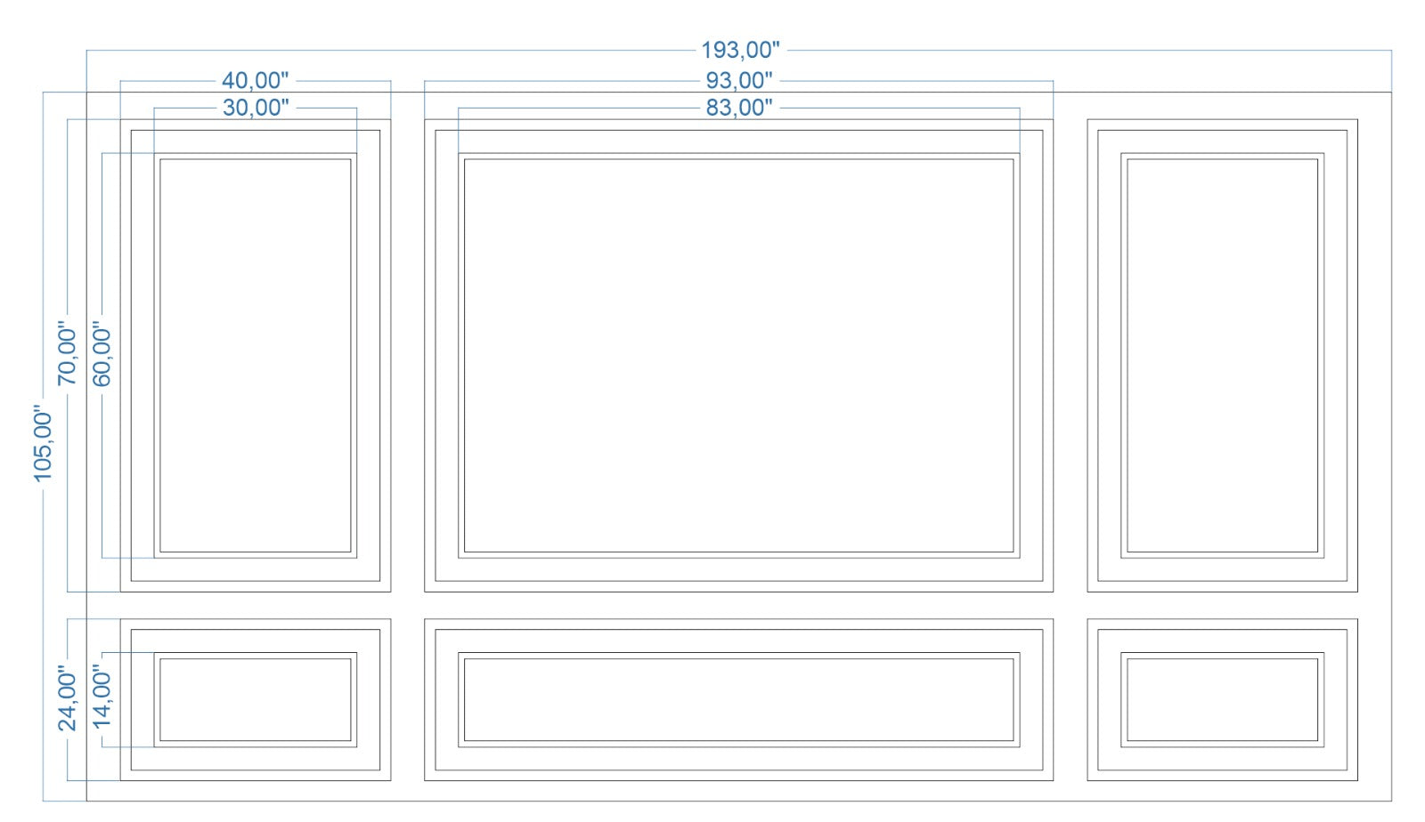 Custom-made wall molding design by Birdeco for Jeremy L. showcasing elegant wall trim and decorative molding details