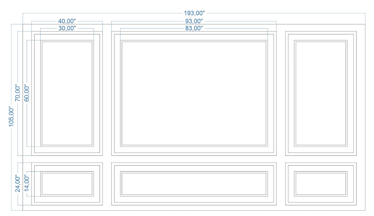 Custom-made wall molding design by Birdeco for Jeremy L. showcasing elegant wall trim and decorative molding details
