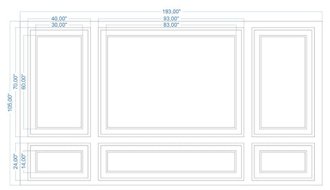 Custom-made wall molding design by Birdeco for Jeremy L. showcasing elegant wall trim and decorative molding details