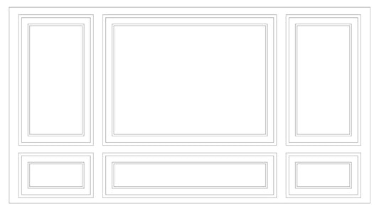 Custom-made wall molding design by Birdeco for Jeremy L., featuring elegant wall molding patterns on a modern interior wall.