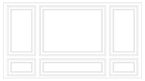 Custom-made wall molding design by Birdeco for Jeremy L., featuring elegant wall molding patterns on a modern interior wall.