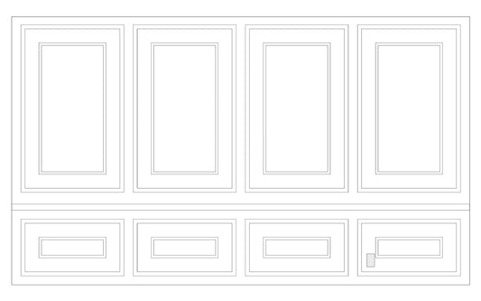 Custom-Made Wall Molding Design Service for Jewell D. by Birdeco Peel And Stick
