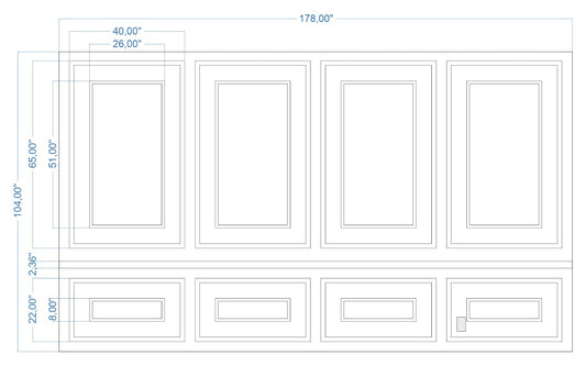 Custom-Made Wall Molding Design Service for Jewell D. by Birdeco Peel And Stick