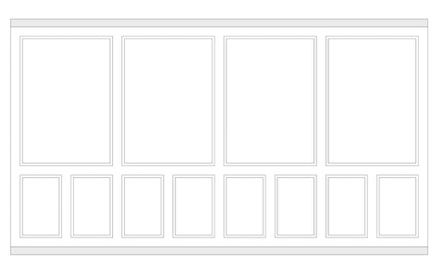 Custom-made wall molding design by Birdeco for Joe T., featuring intricate wall molding patterns in a stylish interior setting.
