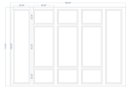 Custom-Made Wall Molding Design Service for Kathryn F. by Birdeco