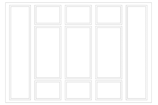 Custom-Made Wall Molding Design Service for Kathryn F. by Birdeco