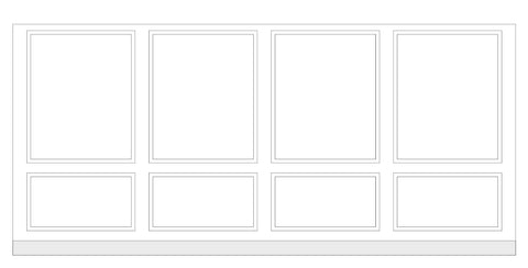 Custom-Made Wall Molding Design Service for Laura C. by Birdeco