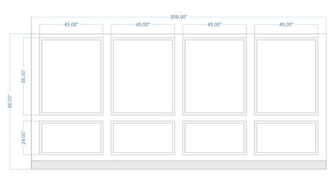 Custom-Made Wall Molding Design Service for Laura C. by Birdeco