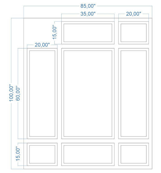 Custom-Made Wall Molding Design Service Peel and Stick for Mindi N. by Birdeco