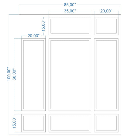 Custom-Made Wall Molding Design Service Peel and Stick for Mindi N. by Birdeco